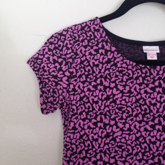 Xhilaration Fuchsia and Black Pattern Mini Dress - Picture 3 of 6